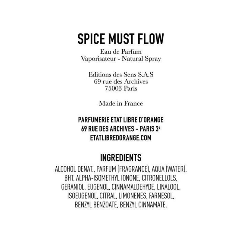 Spice Must Flow Eau De Parfume 100ml